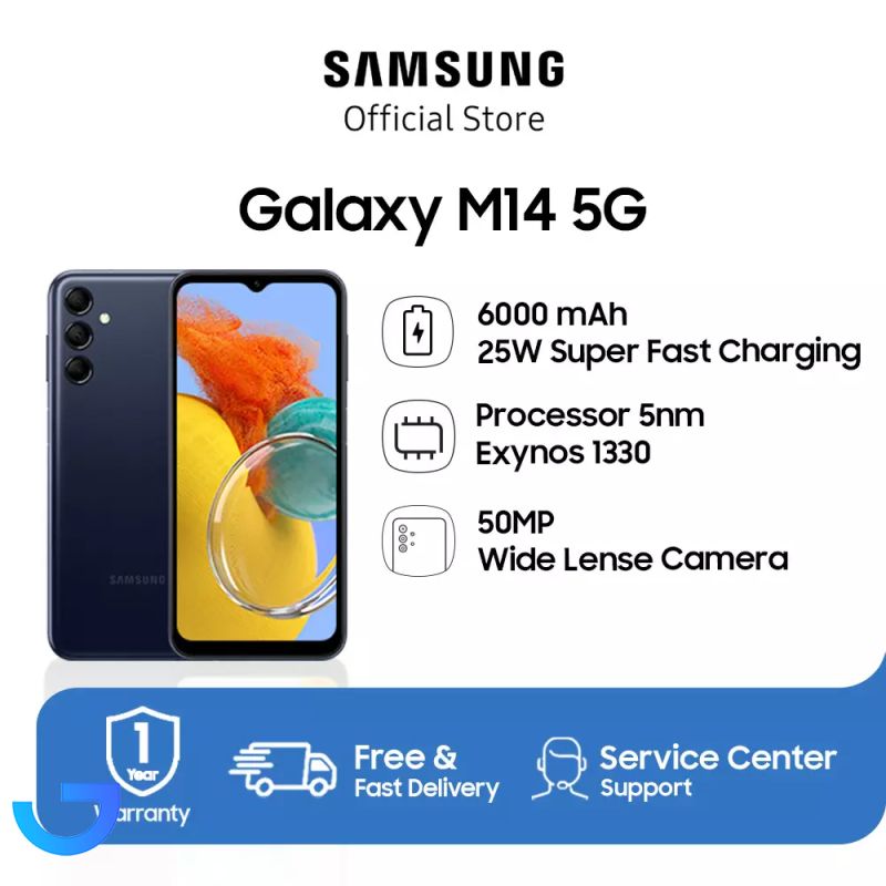 قیمت و خرید گوشی موبایل سامسونگ مدل Samsung Galaxy M14 5G حافظه 128گیگابایت رم 6 گیگابایت | فروشگاه آریا