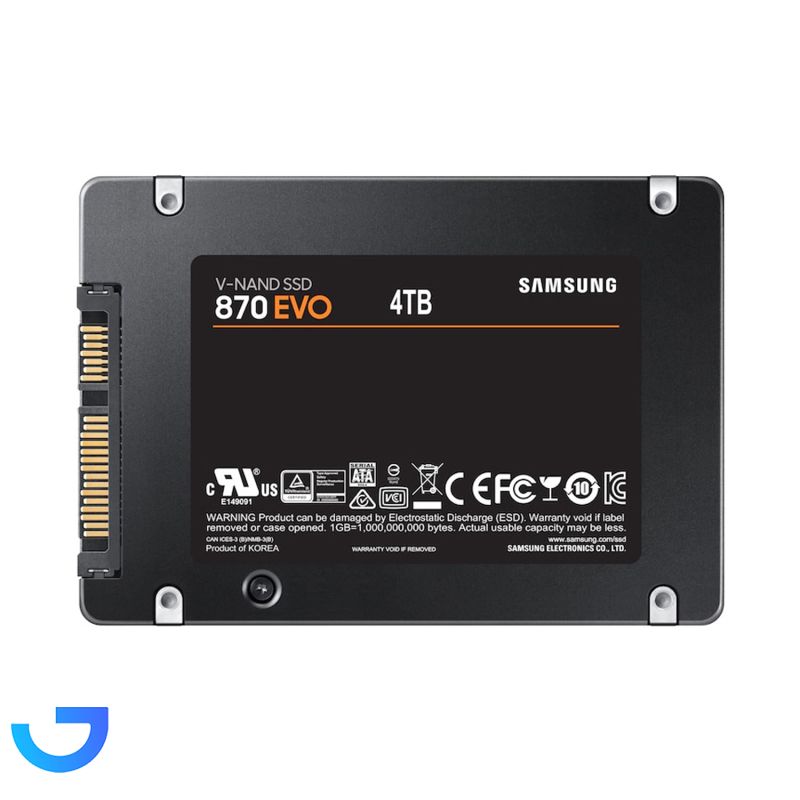 قیمت و خرید حافظه SSD اینترنال سامسونگ EVO870 SATA با ظرفیت 4 ترابایت | فروشگاه آریا