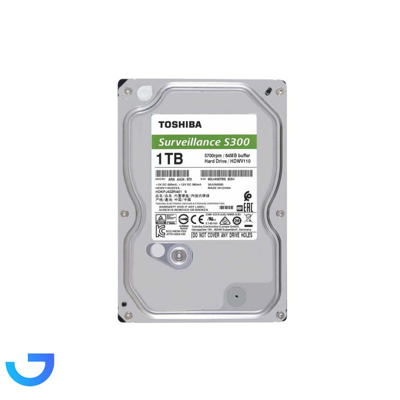 قیمت و خرید هارد اینترنال توشیبا مدل S300 Surveillance 3.5inch ظرفیت 1 ترابایت | فروشگاه آریا