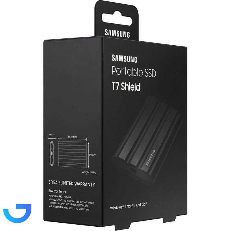 قیمت و خرید حافظه اس اس دی سامسونگ T7 Shield USB 3.2 Gen 2 ظرفیت 1 ترابایت | فروشگاه آریا