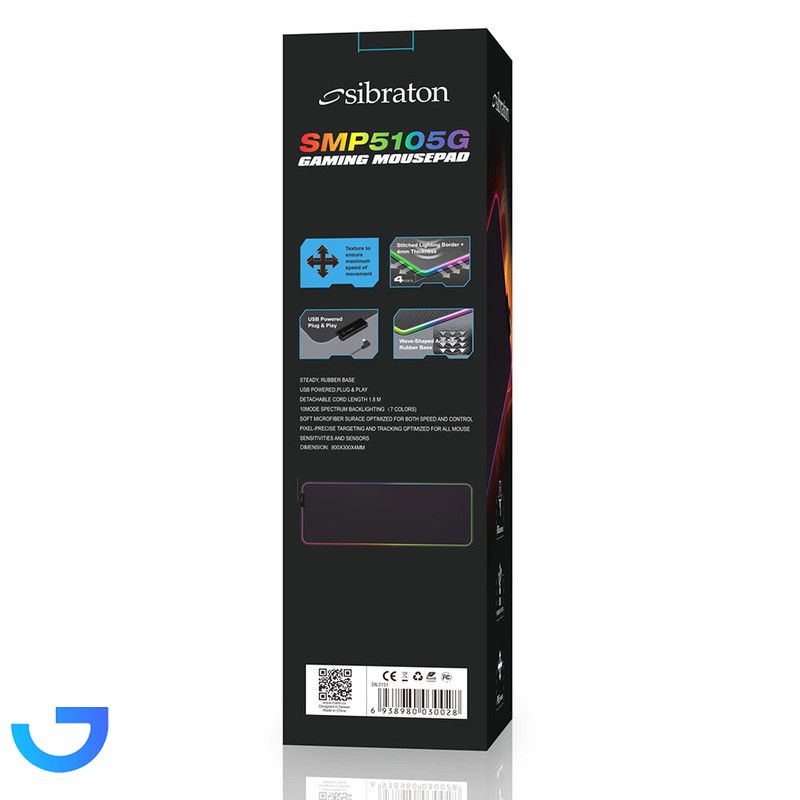 قیمت و خرید ماوس پد گیمینگ سیبراتون مدل SMP5105G | فروشگاه آریا