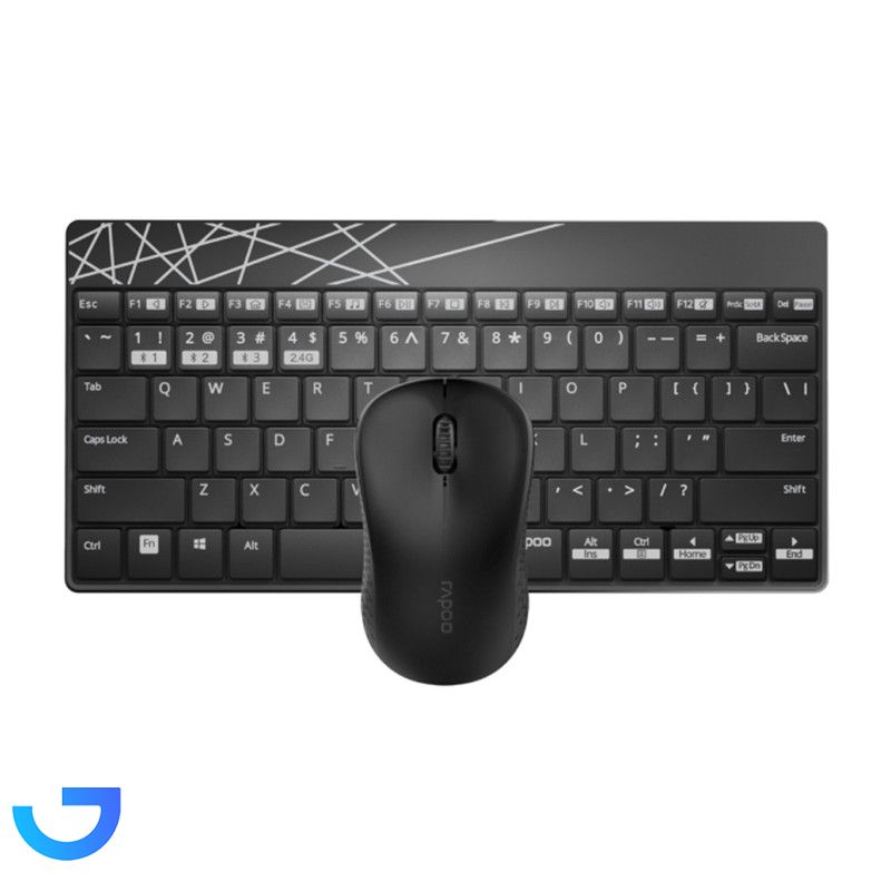 قیمت و خرید ست مینی کیبورد و ماوس بی سیم رپو مدل 8000M | فروشگاه آریا