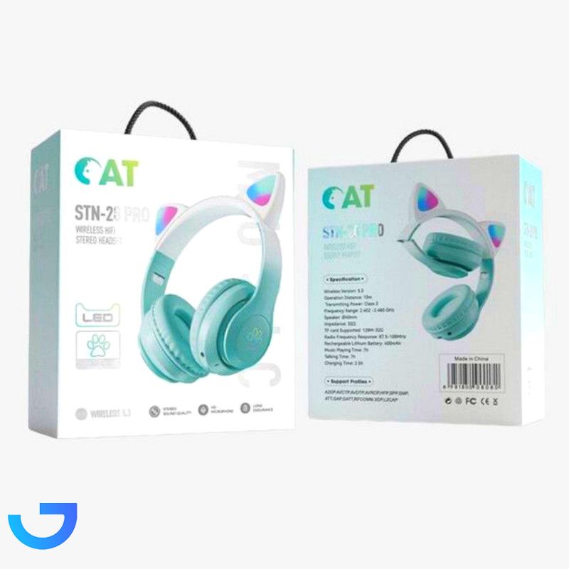قیمت و خرید هدست بلوتوثی مدل STN-28 Pro طرح Cat Ear 2023 | فروشگاه آریا