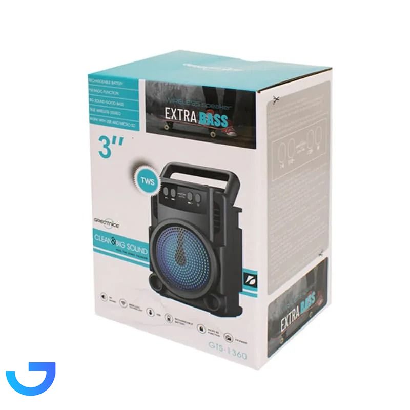 قیمت و خرید اسپیکر بلوتوثی قابل حمل مدل GTS-1360 | فروشگاه آریا