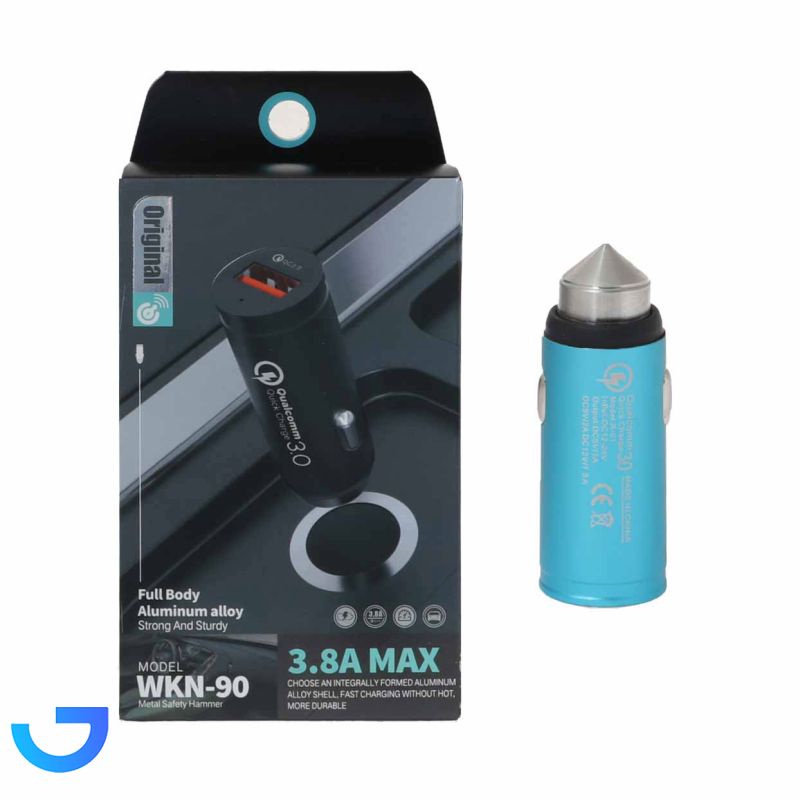 قیمت و خرید شارژر فندکی 18 وات فست تک پورت مدل WKN-90 | فروشگاه آریا