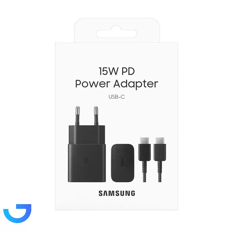 قیمت و خرید شارژر دیواری 15 وات سامسونگ مدل EP-T1510 به همراه کابل تبدیل USB-C | فروشگاه آریا