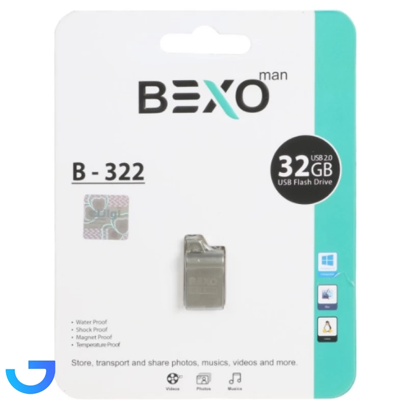قیمت و خرید فلش مموری بکسو مدل B-322 ظرفیت 32 گیگابایت | فروشگاه آریا