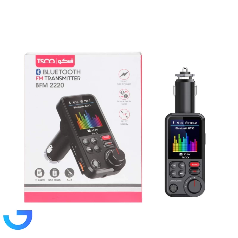قیمت و خرید پخش کننده بلوتوث FM خودرو Tsco مدل BFM 2220 | فروشگاه آریا