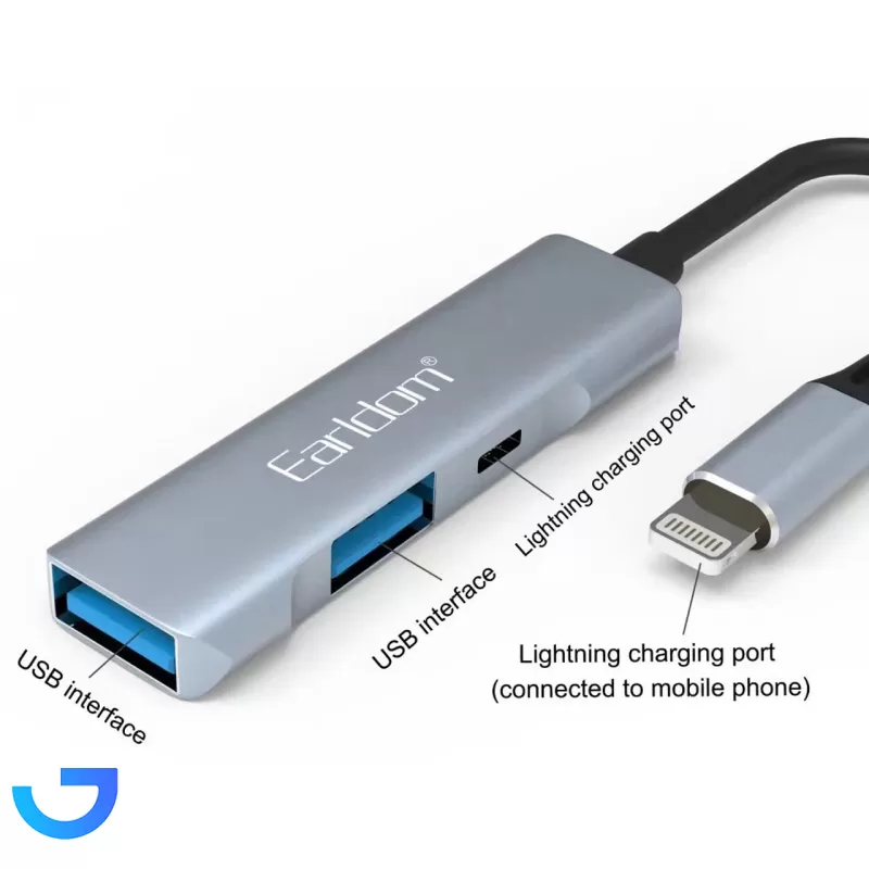 قیمت و خرید هاب 3 پورت Earldom Lightning مدل HUB11 | فروشگاه آریا