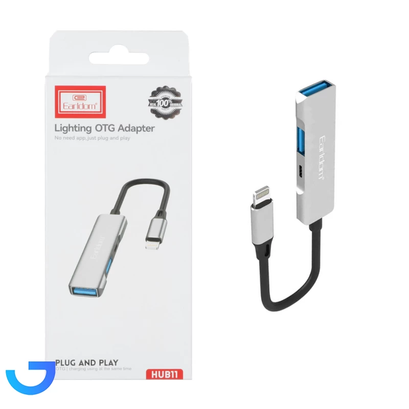هاب 3 پورت Earldom Lightning مدل HUB11 نمای ۲