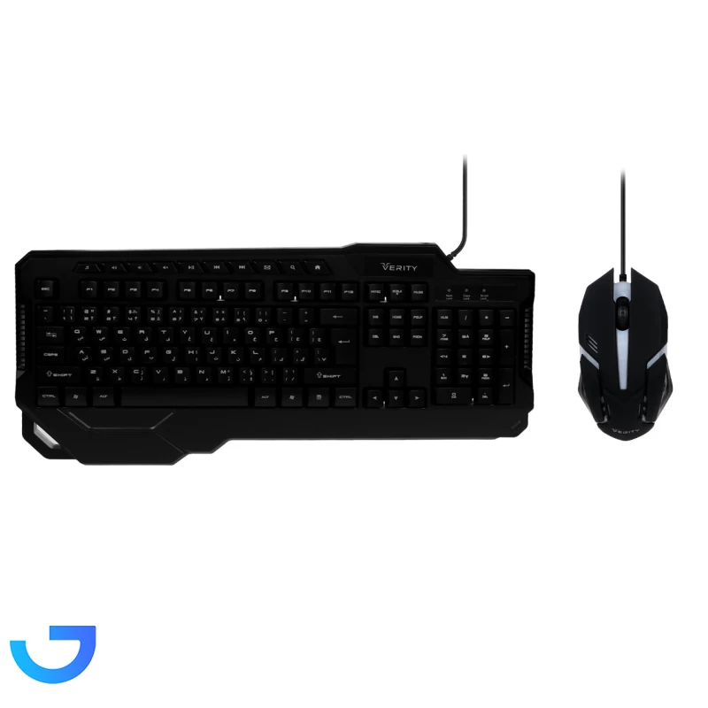 قیمت و خرید کیبورد و ماوس باسیم گیمینگ Verity مدل V-KB6121GCW | فروشگاه آریا
