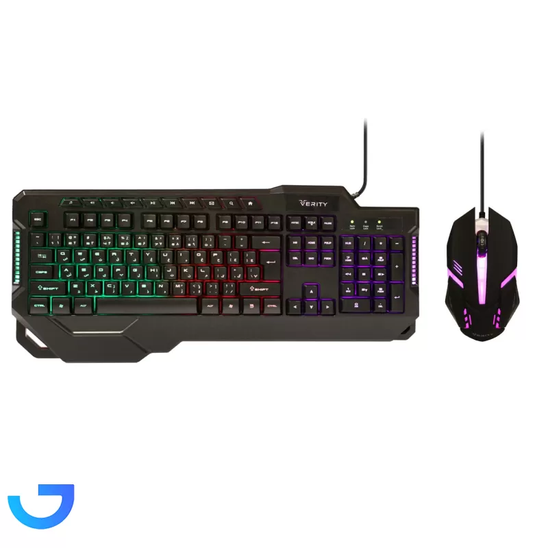 قیمت و خرید کیبورد و ماوس باسیم گیمینگ Verity مدل V-KB6121GCW | فروشگاه آریا