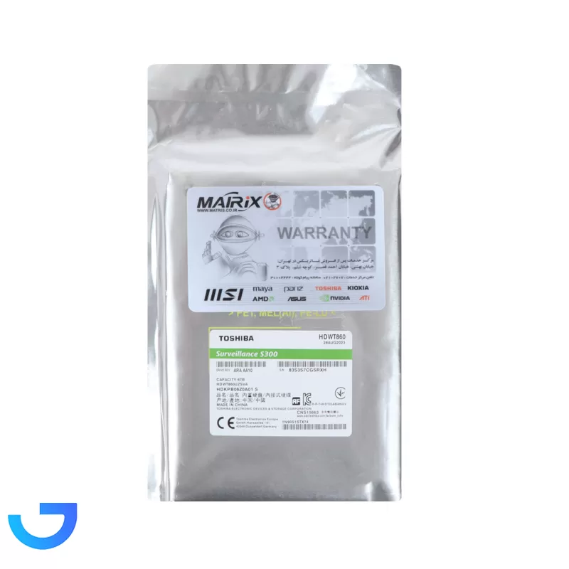 قیمت و خرید هارد اینترنال  توشیبا مدل S300 HDWT860 ظرفیت 6 ترابایت | فروشگاه آریا