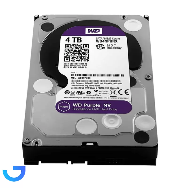 قیمت و خرید هارددیسک اینترنال وسترن دیجیتال مدل Purple WD10PURZ ظرفیت 4 ترابایت | فروشگاه آریا