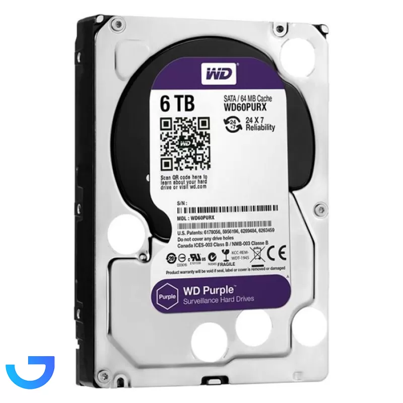 قیمت و خرید هارددیسک اینترنال وسترن دیجیتال مدل Purple WD10PURZ ظرفیت 6 ترابایت | فروشگاه آریا