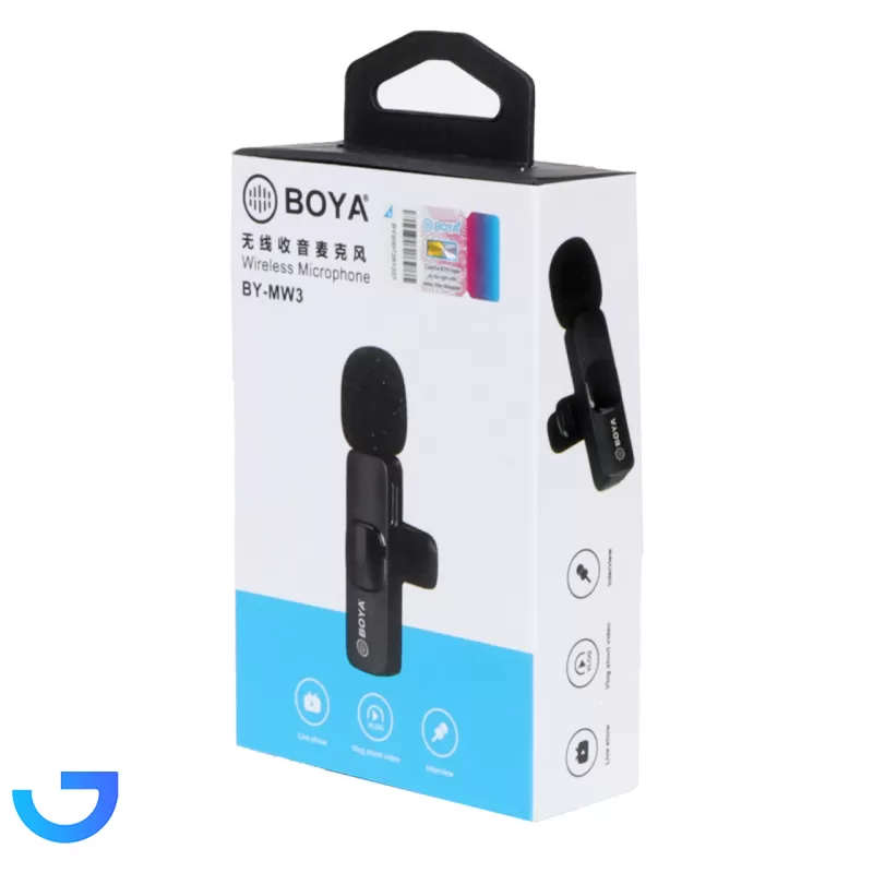 قیمت و خرید میکروفون یقه ای بی سیم BOYA مدل BY-MW3 | فروشگاه آریا