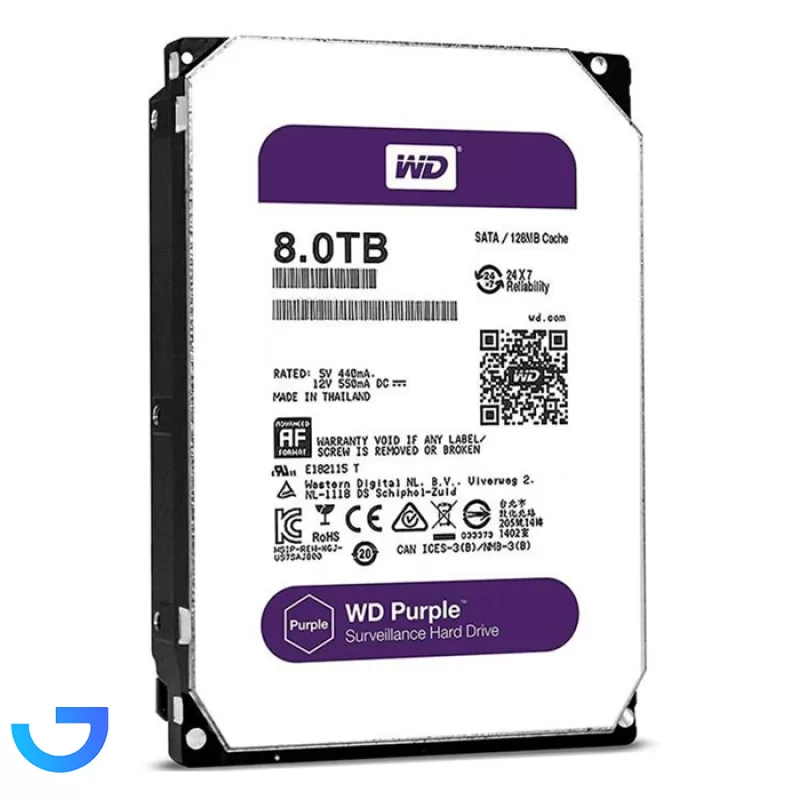 قیمت و خرید هارددیسک اینترنال وسترن دیجیتال مدل Purple WD10PURZ ظرفیت 8 ترابایت | فروشگاه آریا قیمت و خرید هارددیسک اینترنال وسترن دیجیتال مدل Purple WD10PURZ ظرفیت 8 ترابایت | فروشگاه آریا