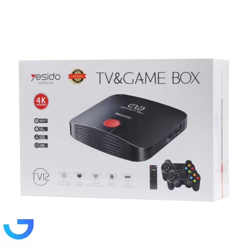 قیمت و خرید جعبه تلویزیون و بازی Yesido مدل TV & GAME BOX TV12 | فروشگاه آریا