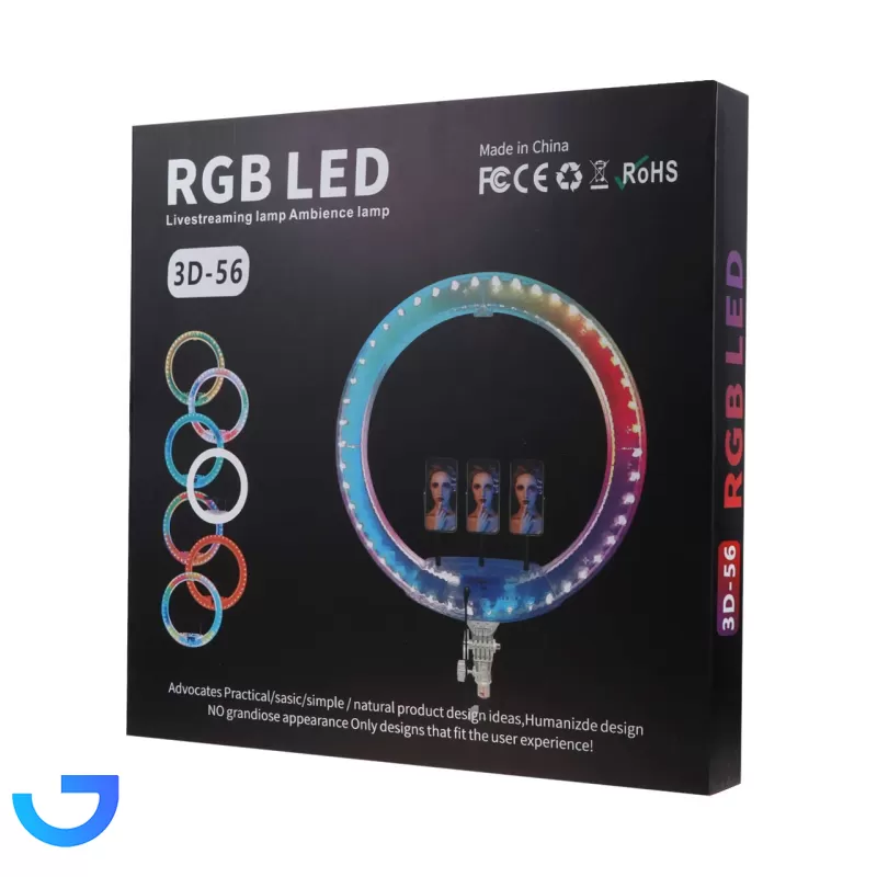 قیمت و خرید رینگ لایت RGB مدل 3D-56 (بدون پایه) | فروشگاه آریا