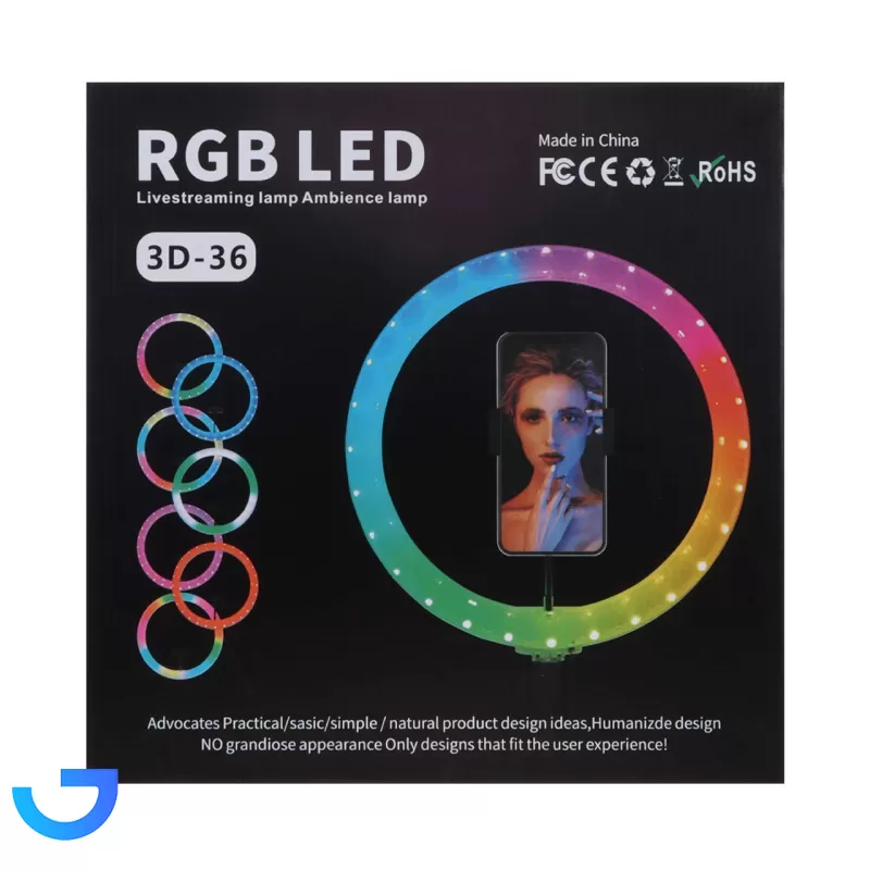 قیمت و خرید رینگ لایت RGB مدل 3D-36 (بدون پایه) | فروشگاه آریا