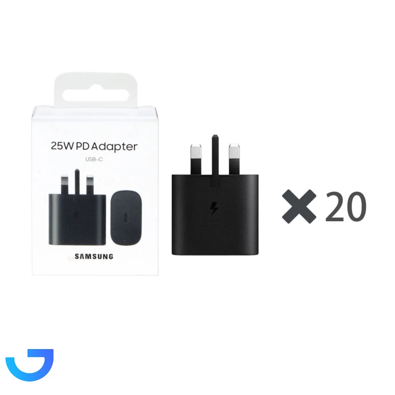 قیمت و خرید پک 20 عددی شارژر دیواری سه پین PD و فست تک پورت SAMSUNG Type-C مدل 25W CH (فروش عمده ) | فروشگاه آریا