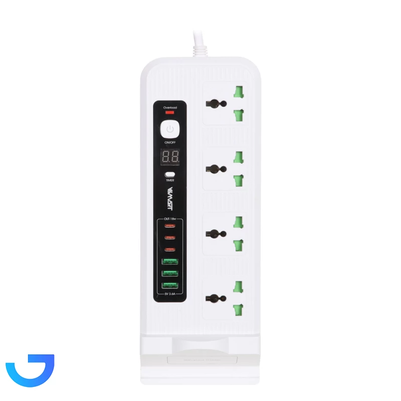 قیمت و خرید چند راهی برق و شارژر V-Smart مدل VS-320 | فروشگاه آریا