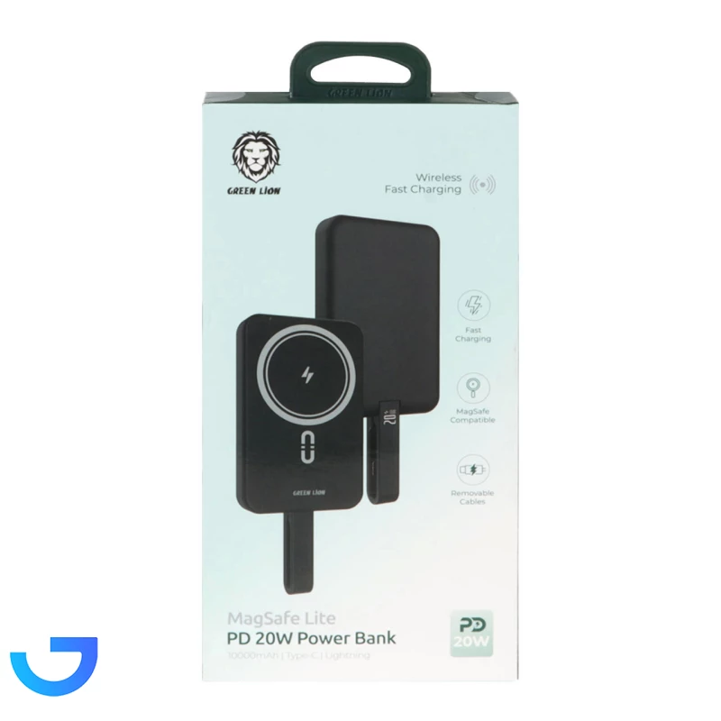 قیمت و خرید پاوربانک گرین لاین 20W مدل GNMGLTPB10KBK ظرفیت 10000 میلی آمپر ساعت | فروشگاه آریا