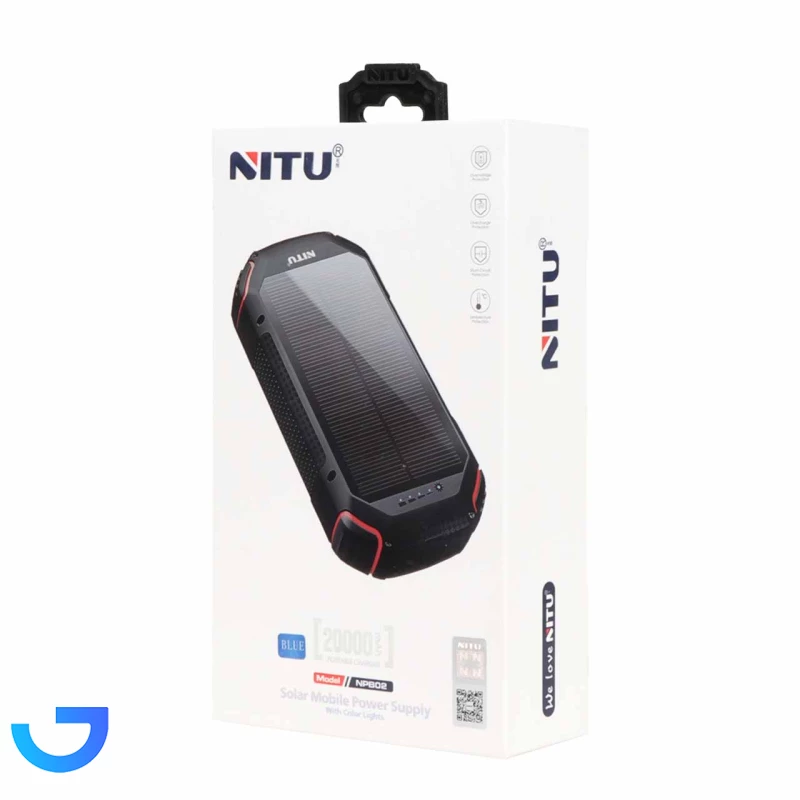 قیمت و خرید پاوربانک خورشیدی نیتو مدل NPB02 ظرفیت 20000میلی آمپر ساعت | فروشگاه آریا