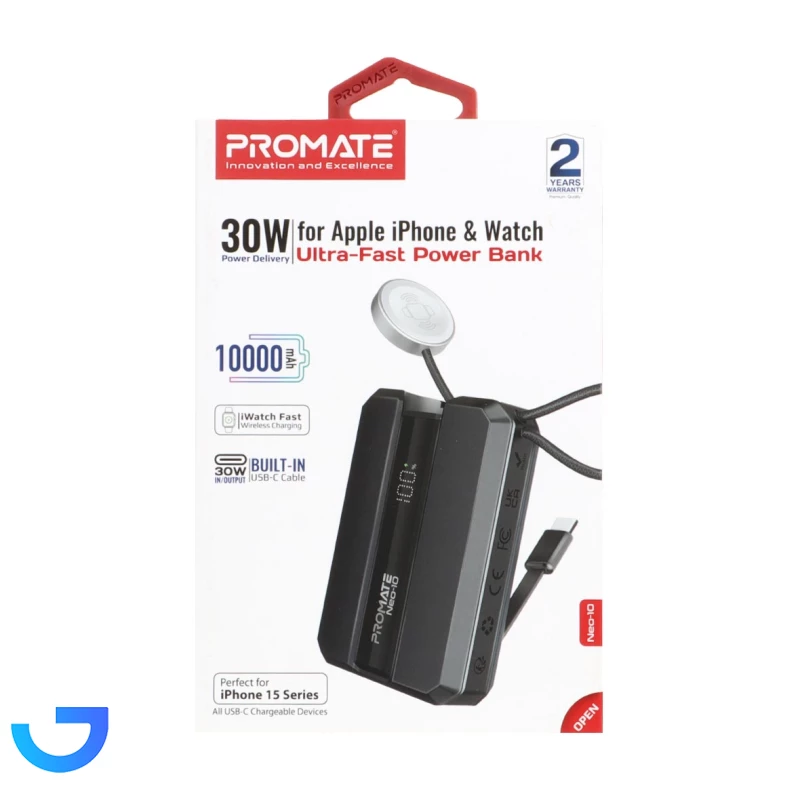 قیمت و خرید پاوربانک پرومیت مدل NEO-10.BLK ظرفیت 10000 میلی‌آمپرساعت | فروشگاه آریا