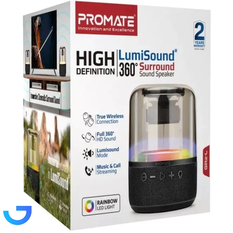 قیمت و خرید اسپیکر بلوتوثی قابل حمل پرومیت مدل GLITZ-L | فروشگاه آریا