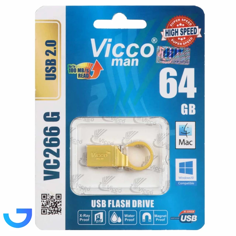 فلش مموری ویکومن مدل VC266 G USB2.0 ظرفیت 64 گیگابایت نمای ۲