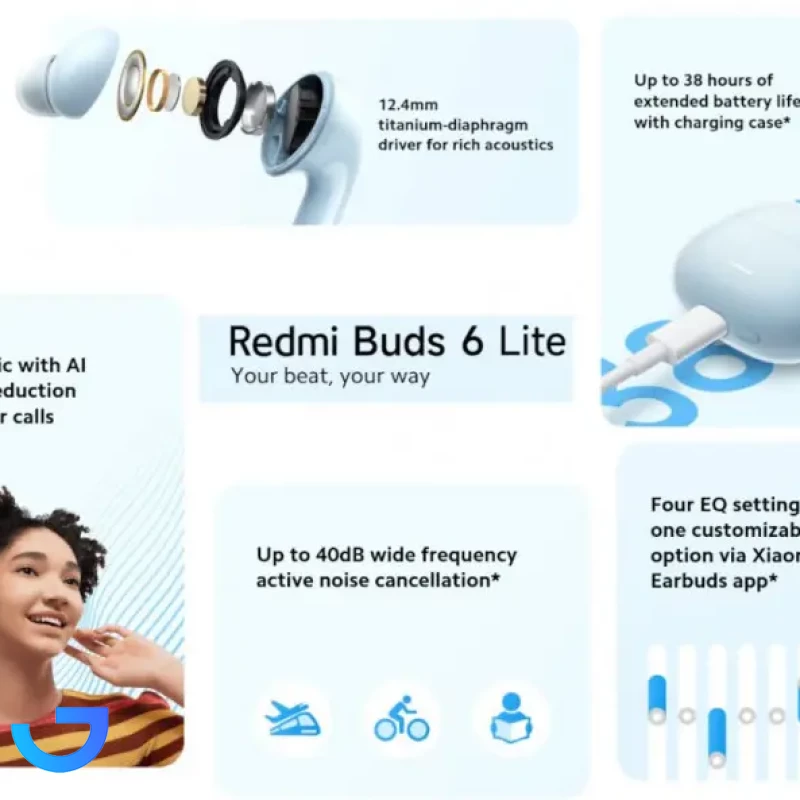 قیمت و خرید هدفون بلوتوثی شیائومی مدل Xiaomi Buds 6 Lite | فروشگاه آریا