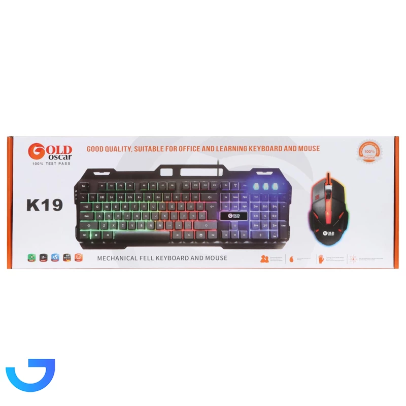 قیمت و خرید ماوس و کیبورد باسیم Gold Oscar مدل K19 | فروشگاه آریا قیمت و خرید ماوس و کیبورد باسیم Gold Oscar مدل K19 | فروشگاه آریا