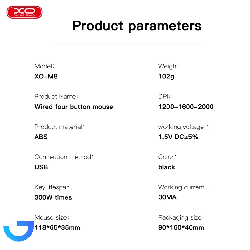 قیمت و خرید ماوس ایکس او مدل XO-M8 | فروشگاه آریا