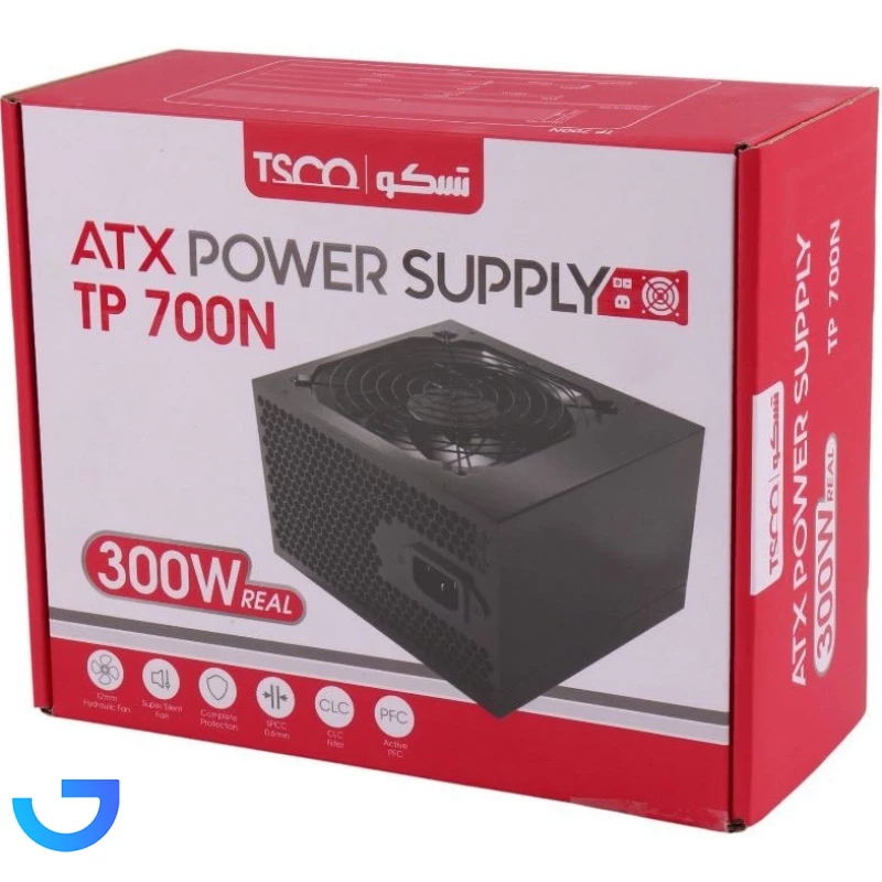 قیمت و خرید منبع تغذیه کامپیوتر تسکو مدل TP 700N با توان 300 وات | فروشگاه آریا