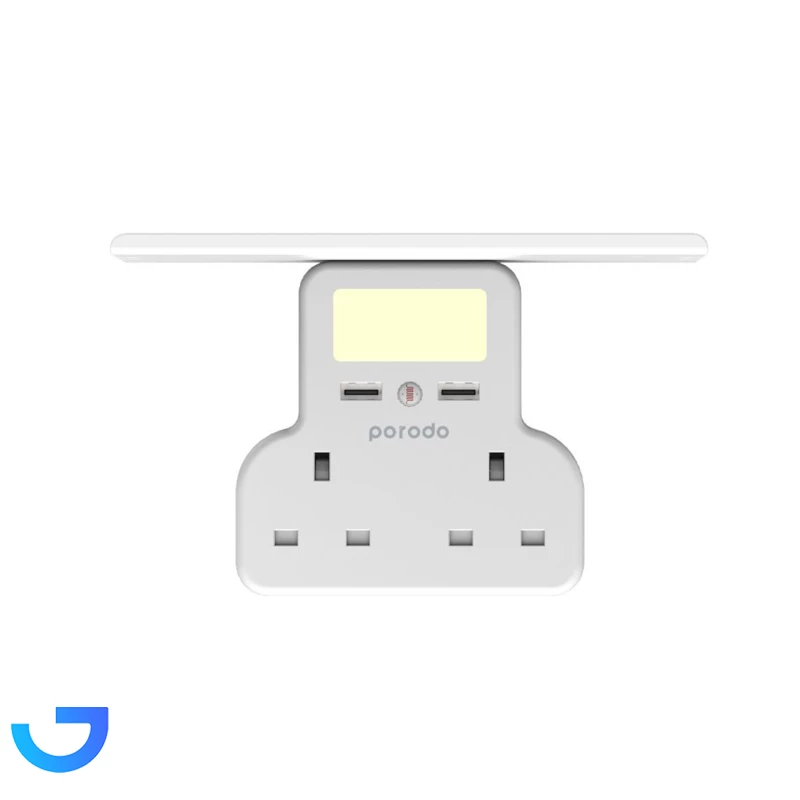 قیمت و خرید چند راهی برق و پایه نگهدارنده و چراغ خواب هوشمند Porodo مدل PD-WMACU-WH | فروشگاه آریا