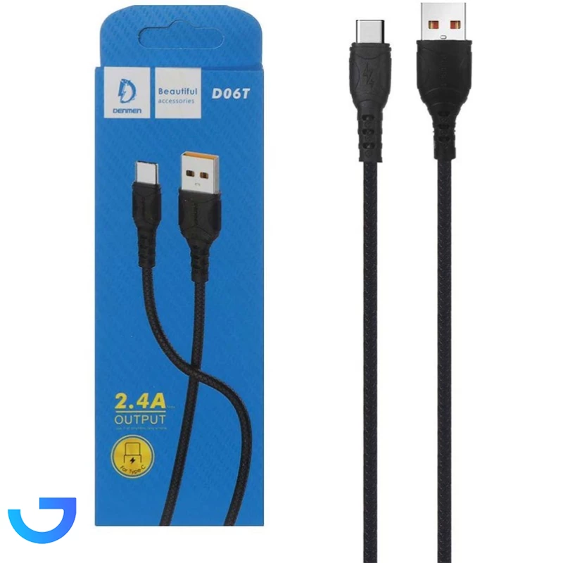 قیمت و خرید کابل شارژ فست DENMEN Type-C مدل D06T | فروشگاه آریا