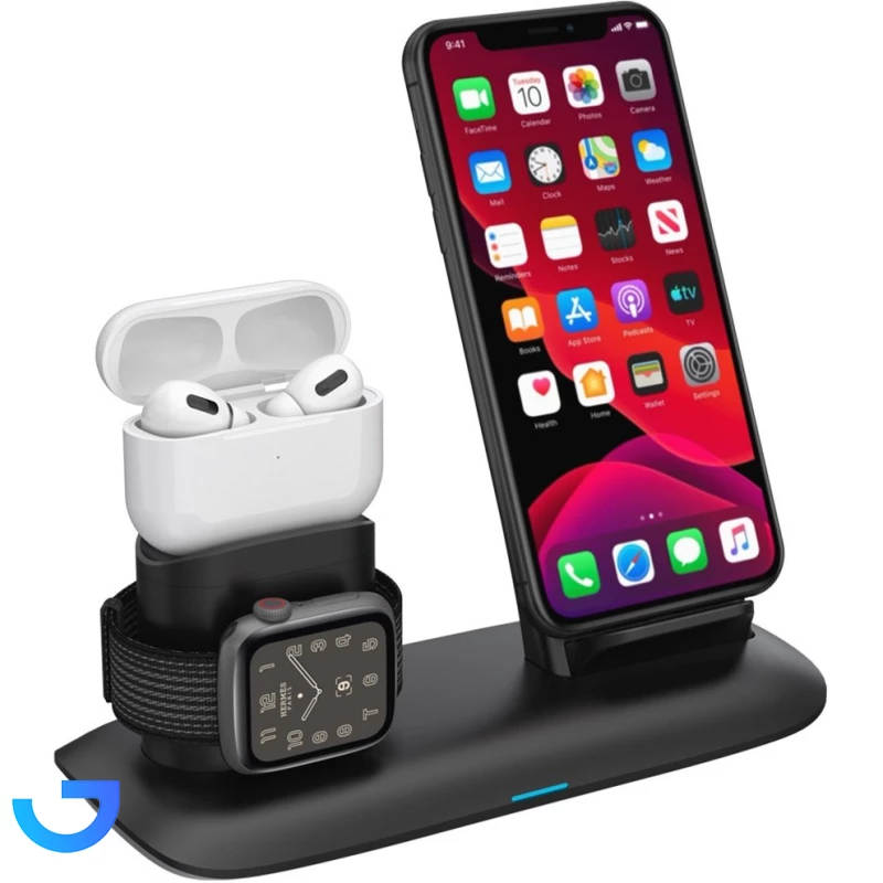 قیمت و خرید شارژر وایرلس 27 وات پرودو مدل 4- in- 1 Slim Charging Base PD- W02 | فروشگاه آریا