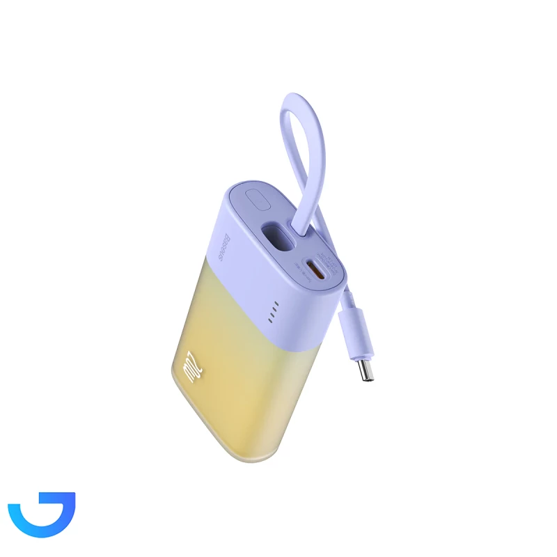 قیمت و خرید پاوربانک بیسوس مدل PPKDC05C با ظرفیت 5200 میلی آمپر ساعت با توان 20 وات و کابل تایپ سی | فروشگاه آریا