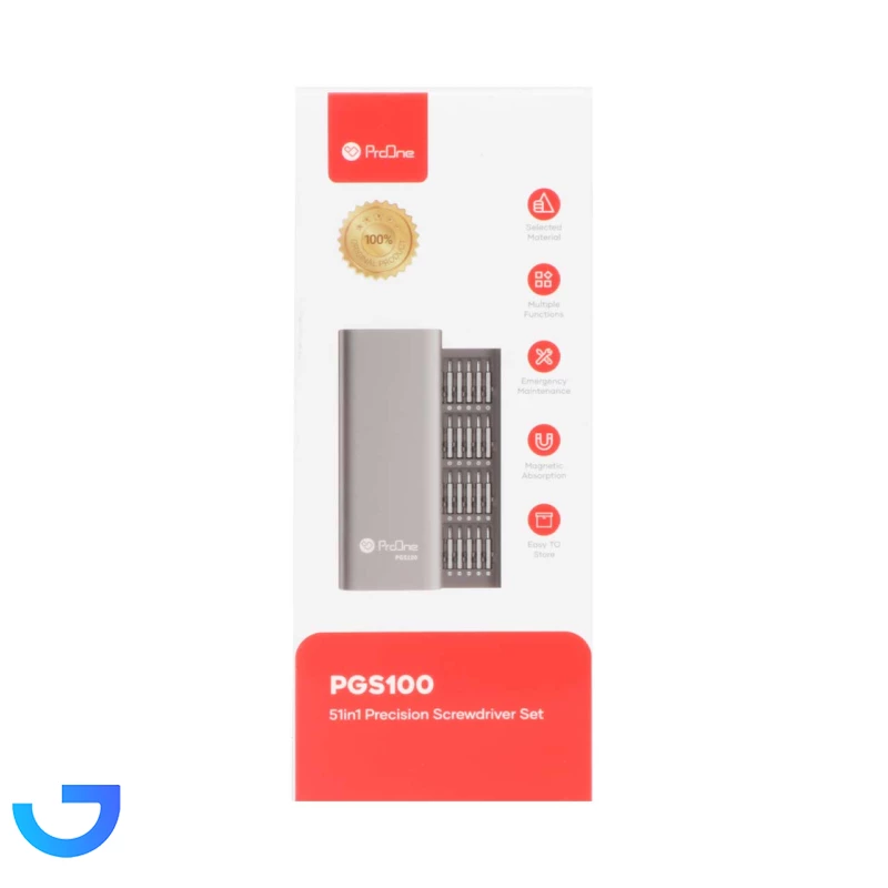 قیمت و خرید پیچ گوشتی و سری پیچ گوشتی پرووان مدل PGS100 بسته 51 عددی | فروشگاه آریا