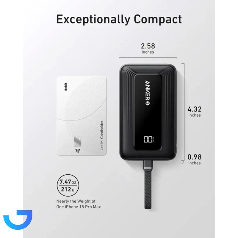 قیمت و خرید پاور بانک فست شارژ ANKER 10000mAh مدل A1688H11 30W | فروشگاه آریا