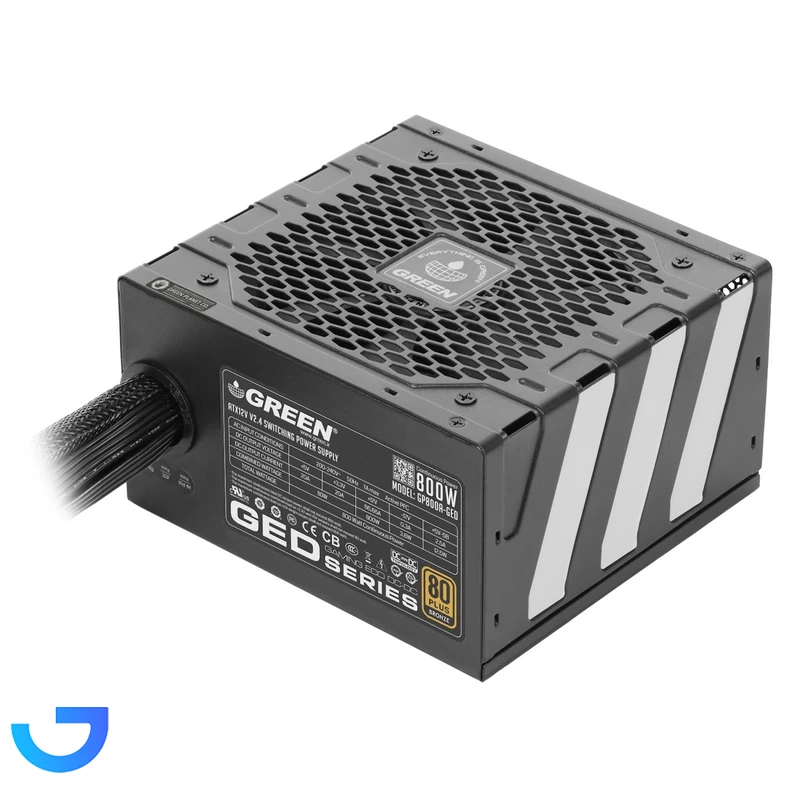 منبع تغذیه کامپیوتر گرین مدل GP800A-GED نمای ۲