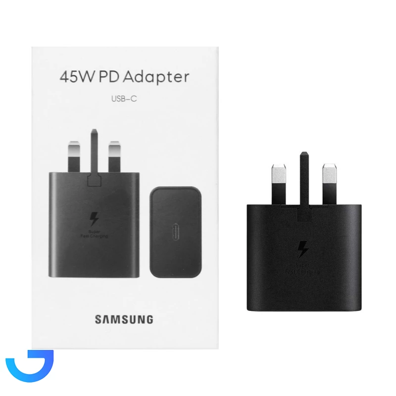 قیمت و خرید شارژر دیواری سه پین فست و PD تک پورت SAMSUNG Type-C مدل EP-T4510 45W های کپی رنگ مشکی و سفید | فروشگاه آریا