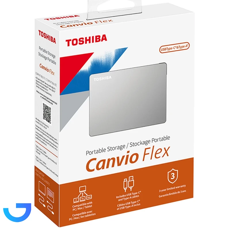 قیمت و خرید هارد اکسترنال 2 ترابایت توشیبا مدل Toshiba Canvio Flex USB Type-A ۳.۲ | فروشگاه آریا