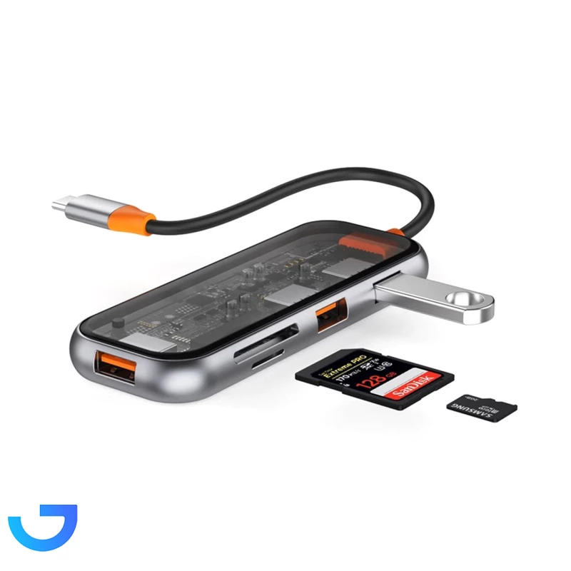 قیمت و خرید هاب 5 پورت Wiwu Type-C مدل CB005 | فروشگاه آریا