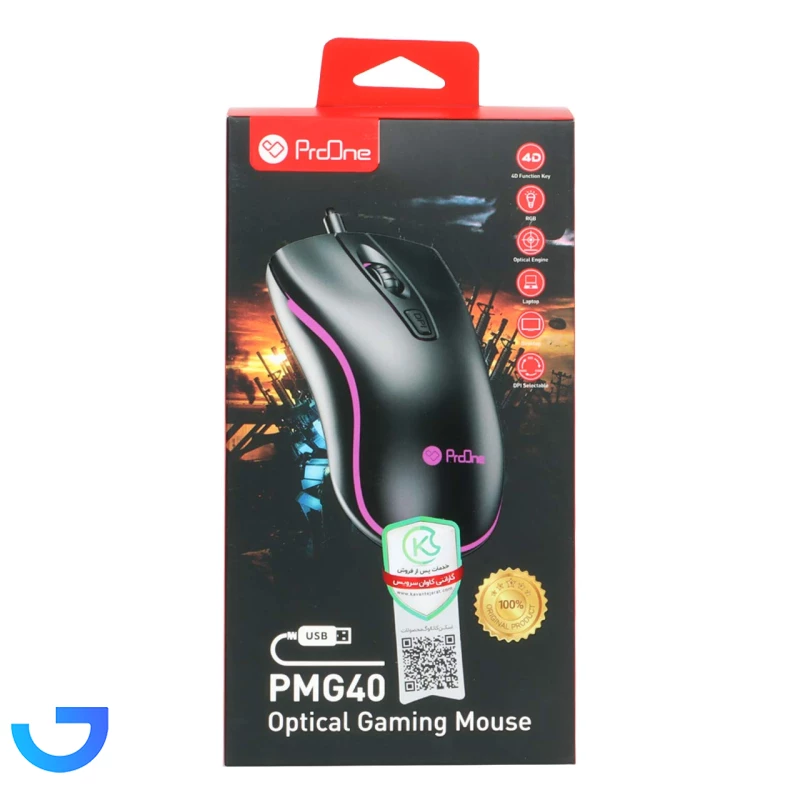 قیمت و خرید ماوس باسیم گیمینگ ProOne مدل PMG40 | فروشگاه آریا