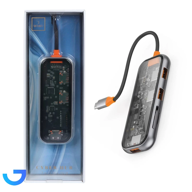 قیمت و خرید هاب 5 پورت Wiwu Type-C مدل CB005 | فروشگاه آریا