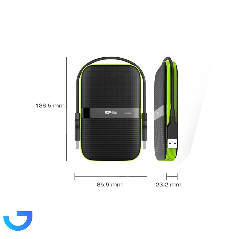 قیمت و خرید هارد 2 ترابایت اکسترنال سیلیکون پاور مدل Armor A60 | فروشگاه آریا