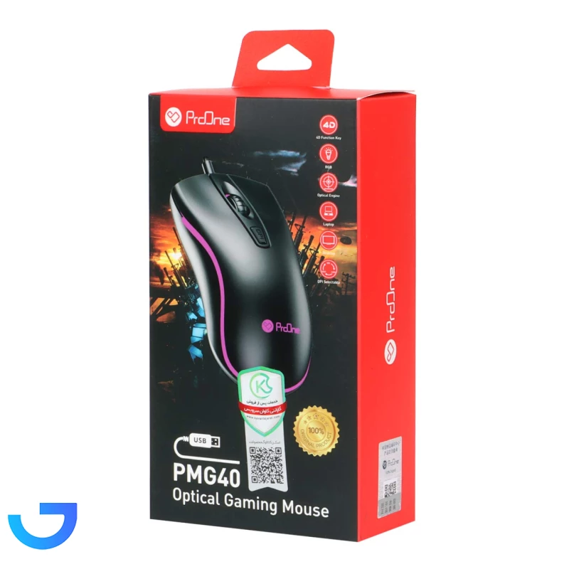 قیمت و خرید ماوس باسیم گیمینگ ProOne مدل PMG40 | فروشگاه آریا
