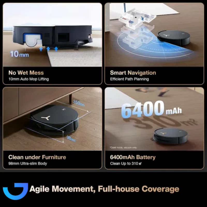 قیمت و خرید جاروبرقی رباتیک اکووکس رباتیک مدل X8 Pro Omni | فروشگاه آریا